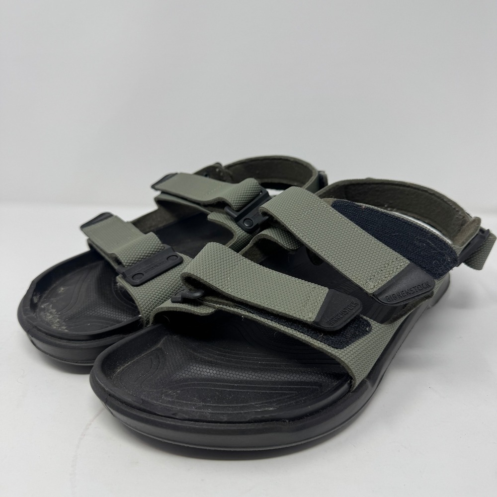 Birkenstock Mens Mogami Terra Sandals Size 12 Green Black Preowned Flaws